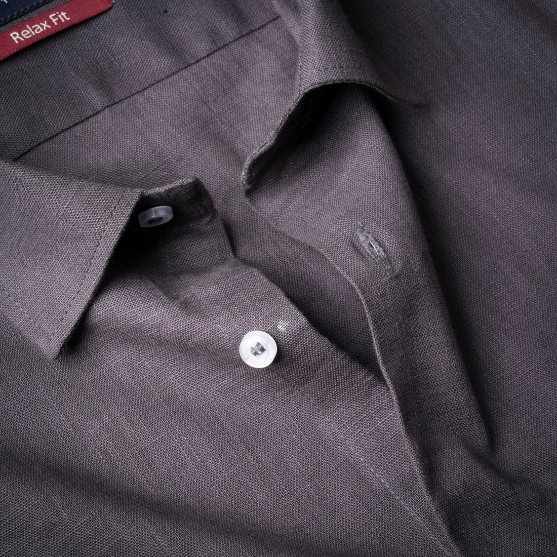 Carbon Color Linen Formal Shirts For Men - Punekar Cotton