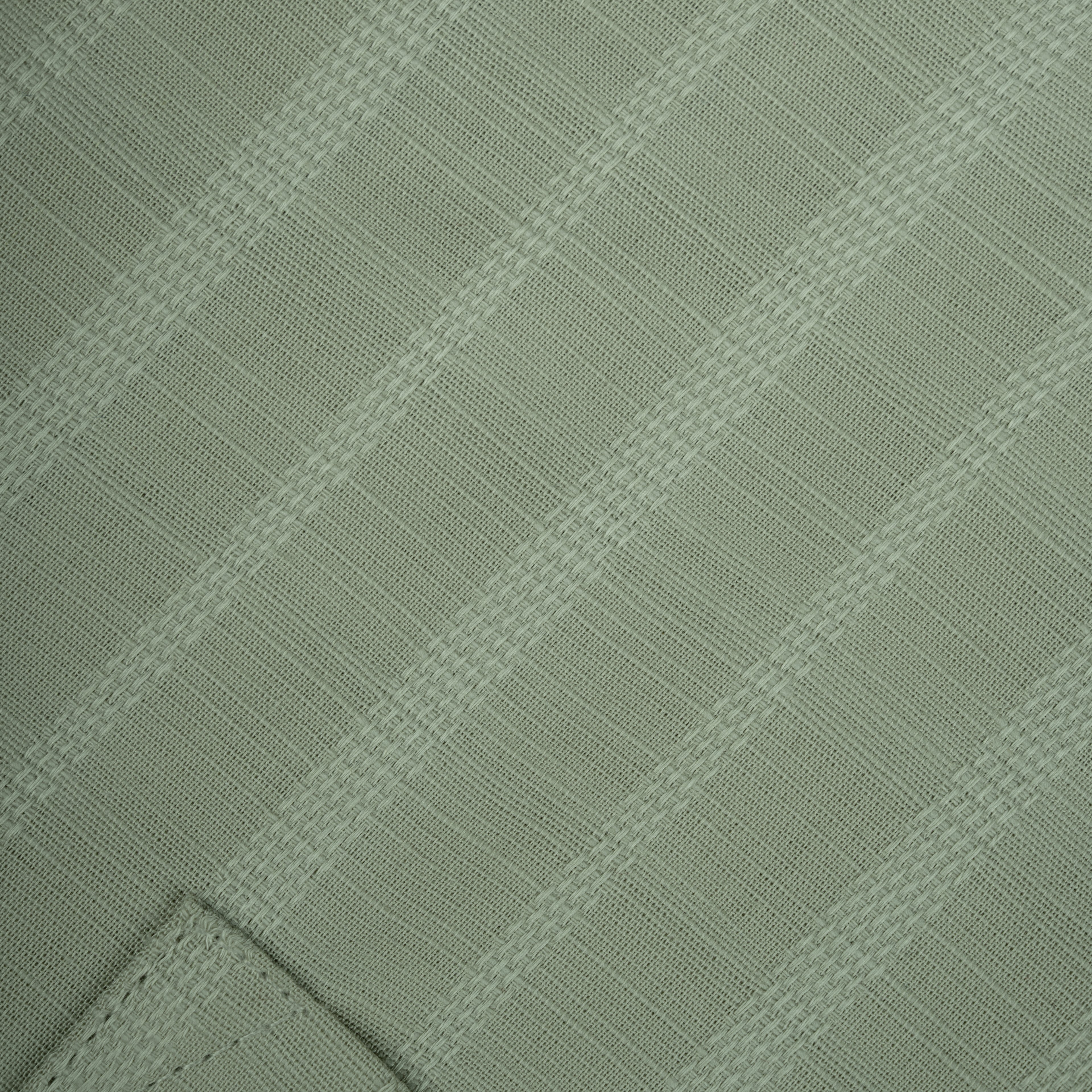 Pista Green Vertical Stripe Textured Jacquard Shirt for Men