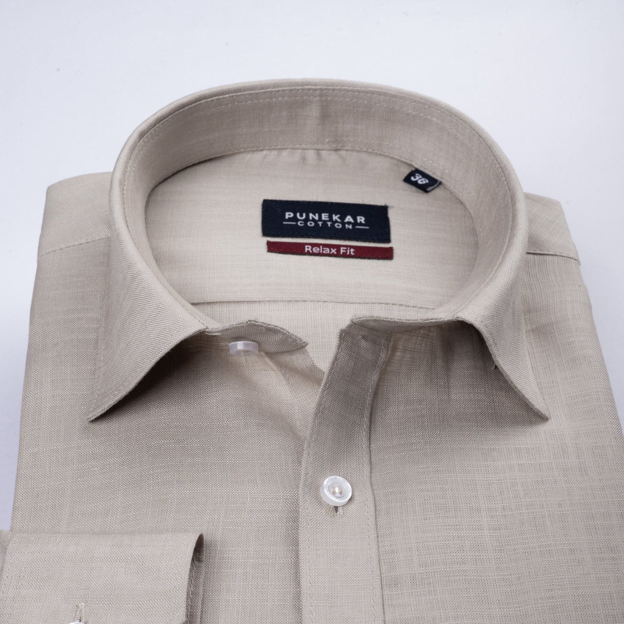 Font Color Lyocell Cotton Shirt For Men - Punekar Cotton