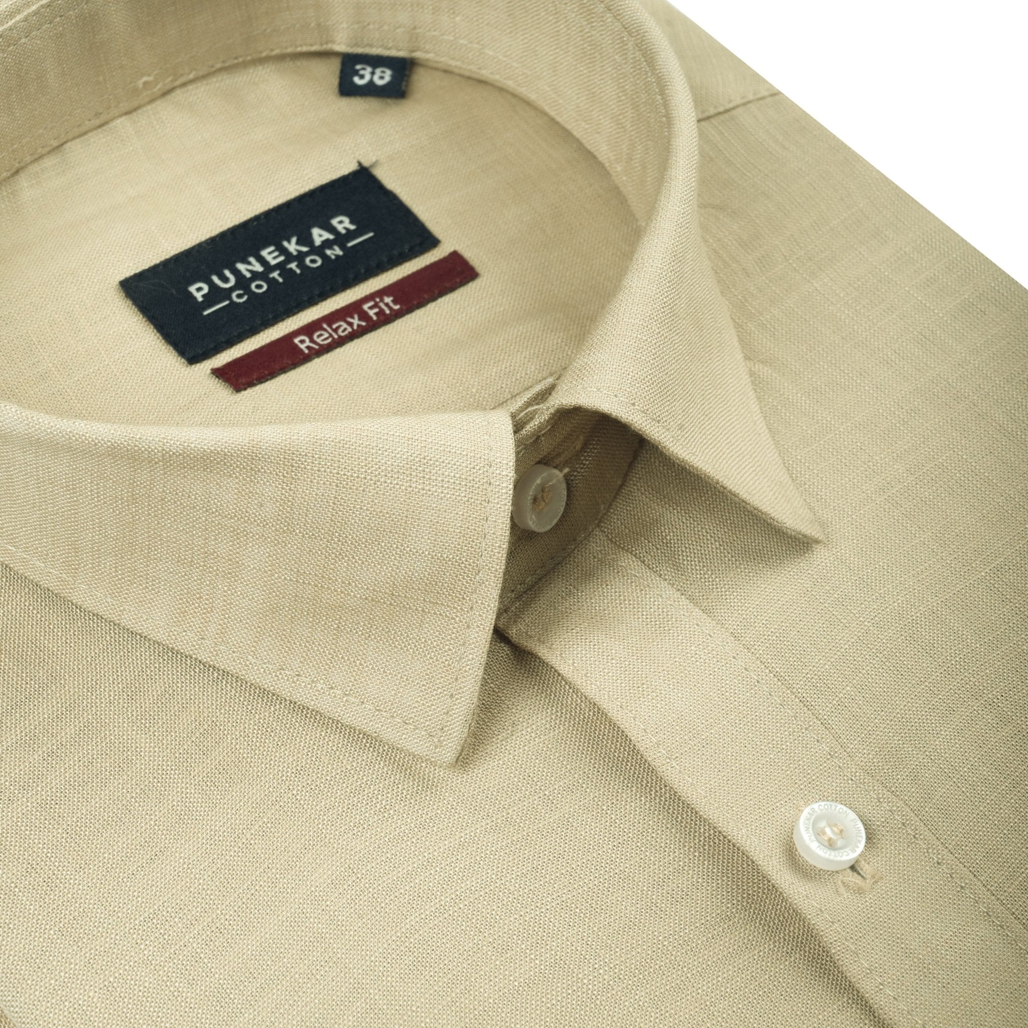 Font Color Lyocell Cotton Shirt For Men - Punekar Cotton