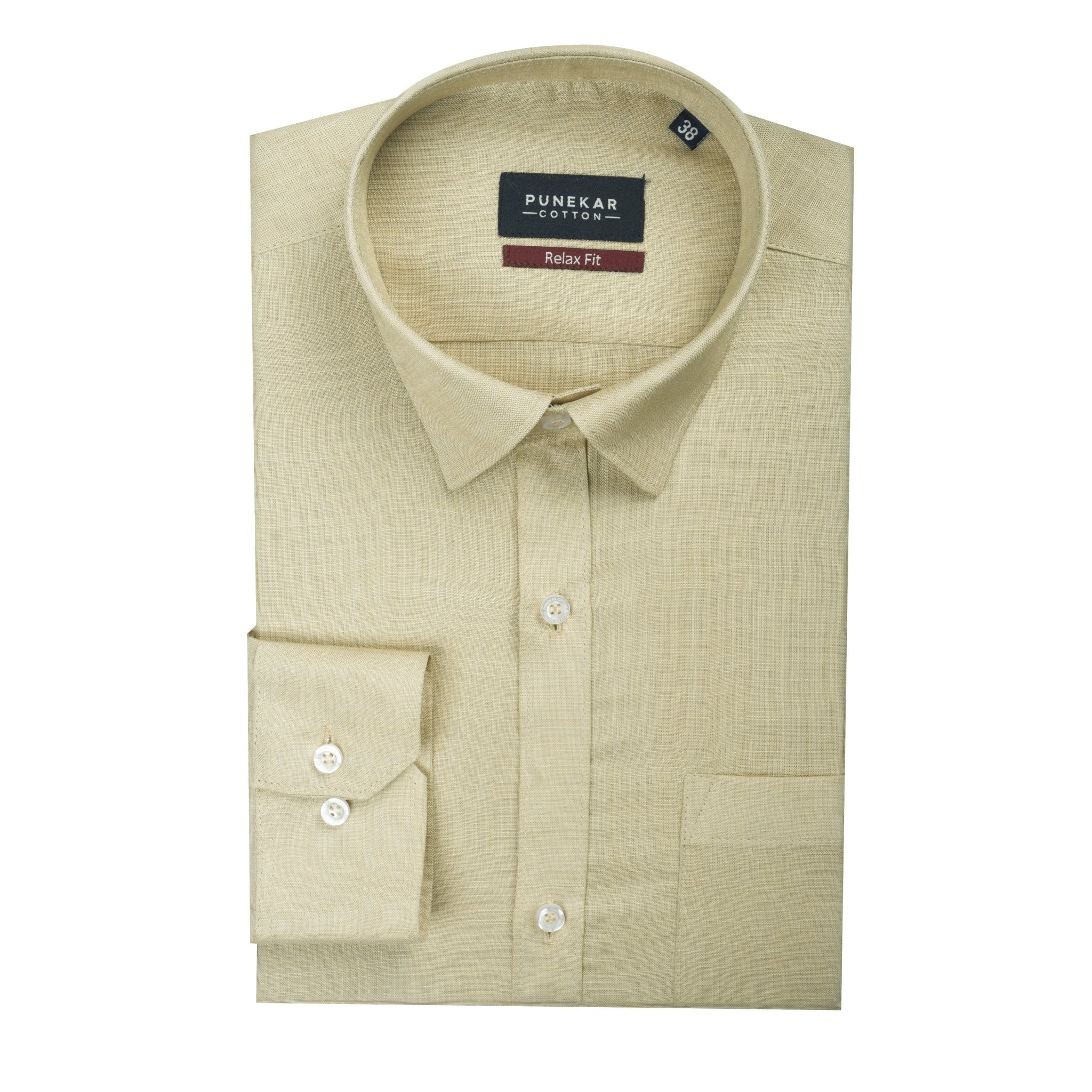 Font Color Lyocell Cotton Shirt For Men - Punekar Cotton