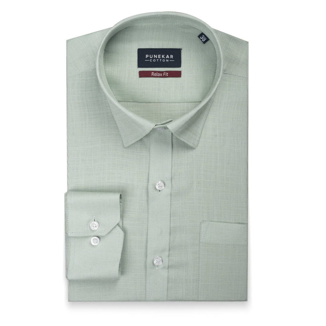 Mint Color Lyocell Cotton Shirt For Men - Punekar Cotton