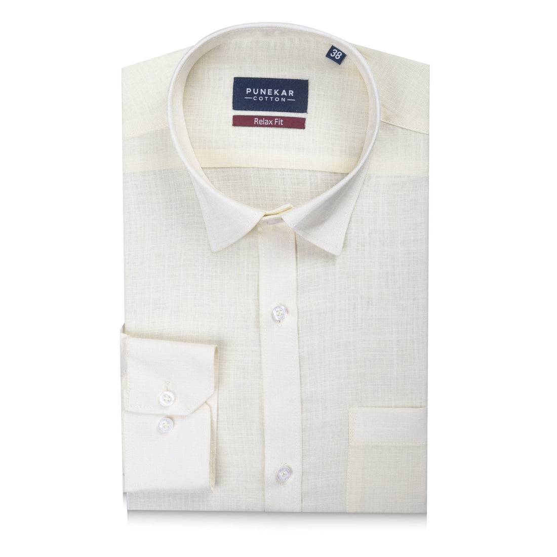 Off White Color Lyocell Cotton Shirt For Men - Punekar Cotton