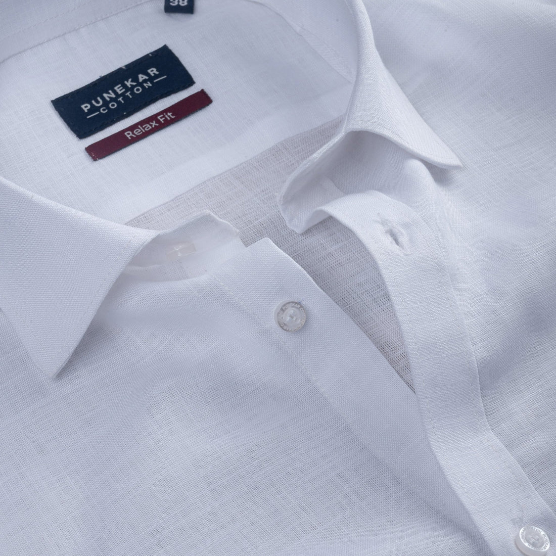 White Color Lyocell Cotton Shirt For Men - Punekar Cotton