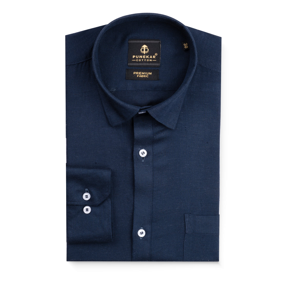 Navy Blue Color Prime Linen Shirt For Men
