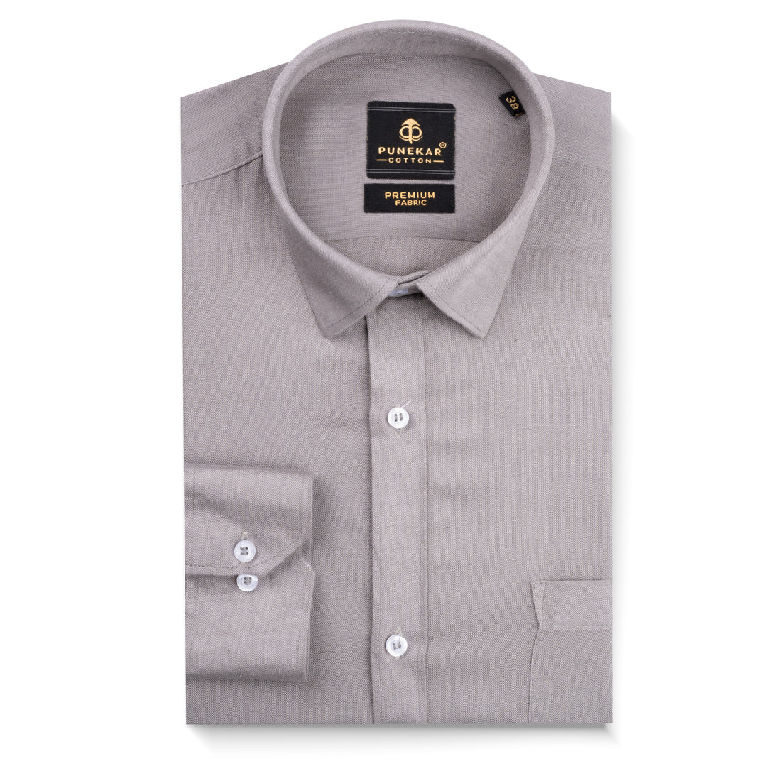 Grey Color Prime Linen Shirt For Men