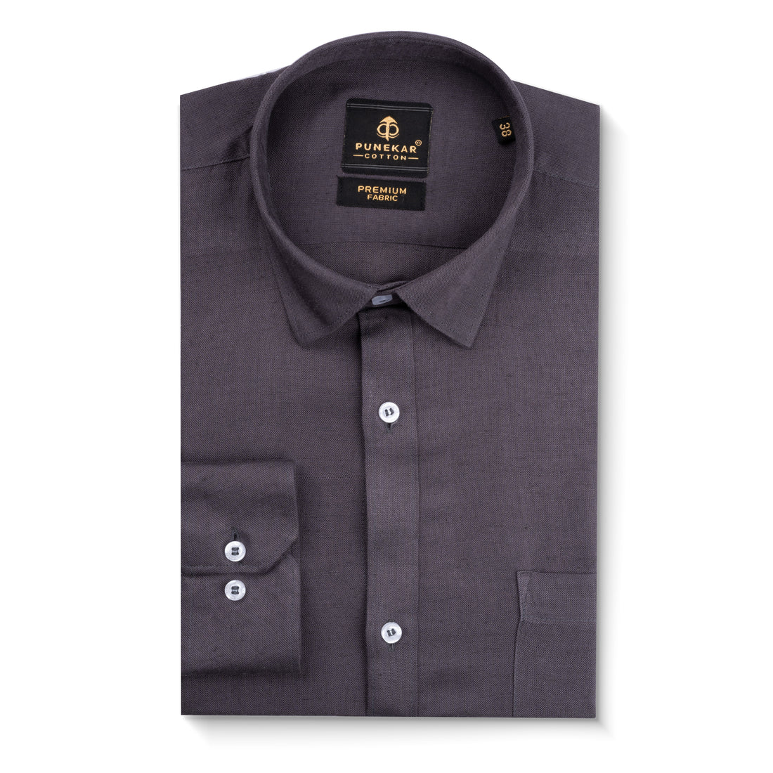 Carbon Color Prime Linen Shirt For Men