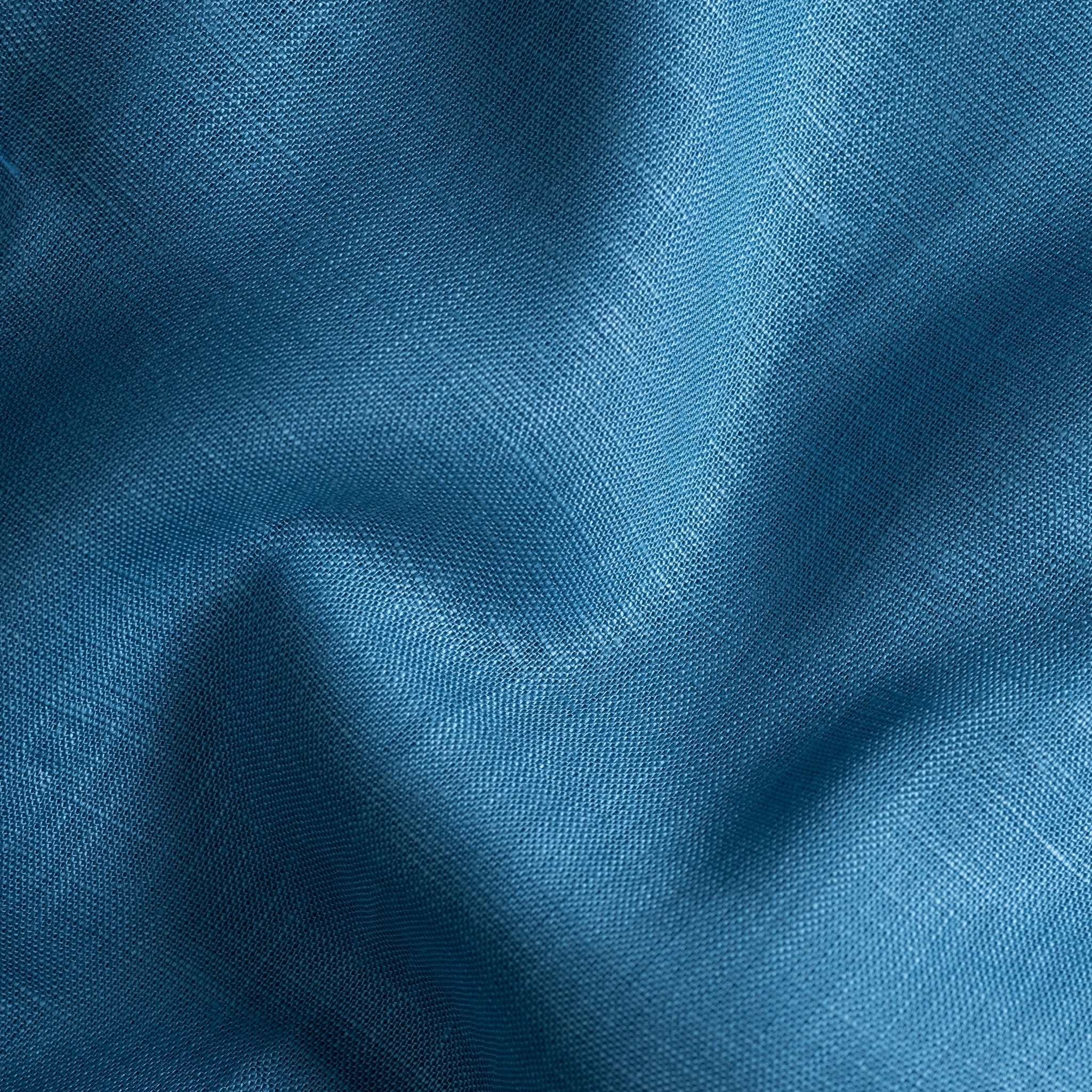 Slate Blue Color 80s Lino Lyocell Shirt For Men