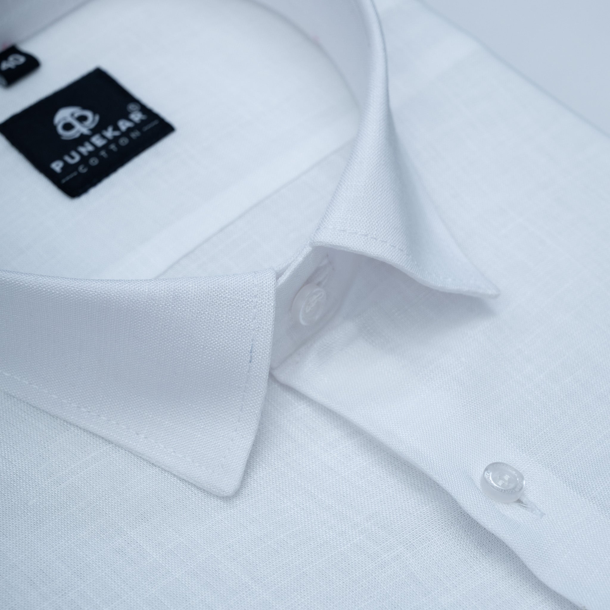 White Color 80s Lino Lyocell Shirt For Men