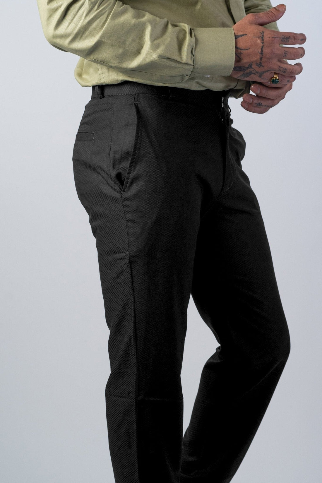 Black Color Formal Cotton Pant for Men - Punekar Cotton