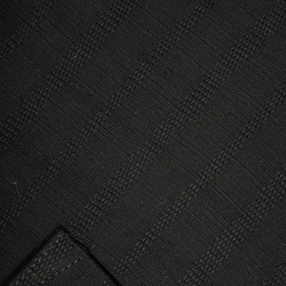 Black Colour Vertical Stripe Textured Jacquard Shirt for Men - Punekar Cotton