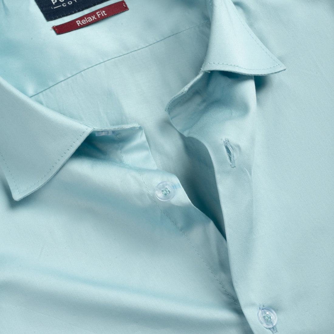 Blue Color Cotton Satin Shirt For Men - Punekar Cotton