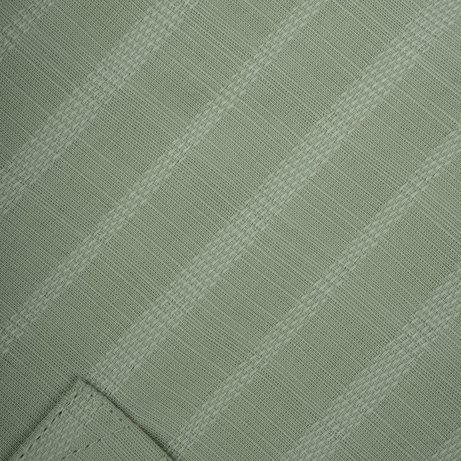 Pista Green Vertical Stripe Textured Jacquard Shirt for Men