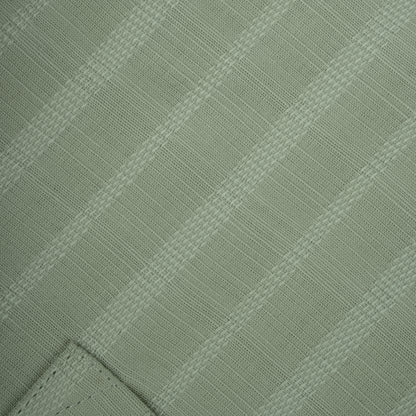 Pista Green Vertical Stripe Textured Jacquard Shirt for Men