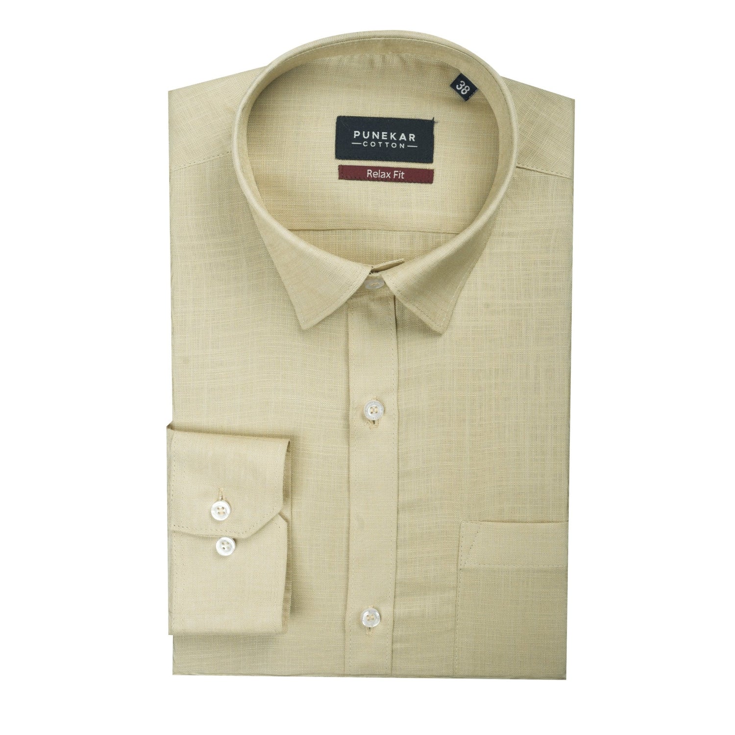 Font Color Lyocell Cotton Shirt For Men - Punekar Cotton
