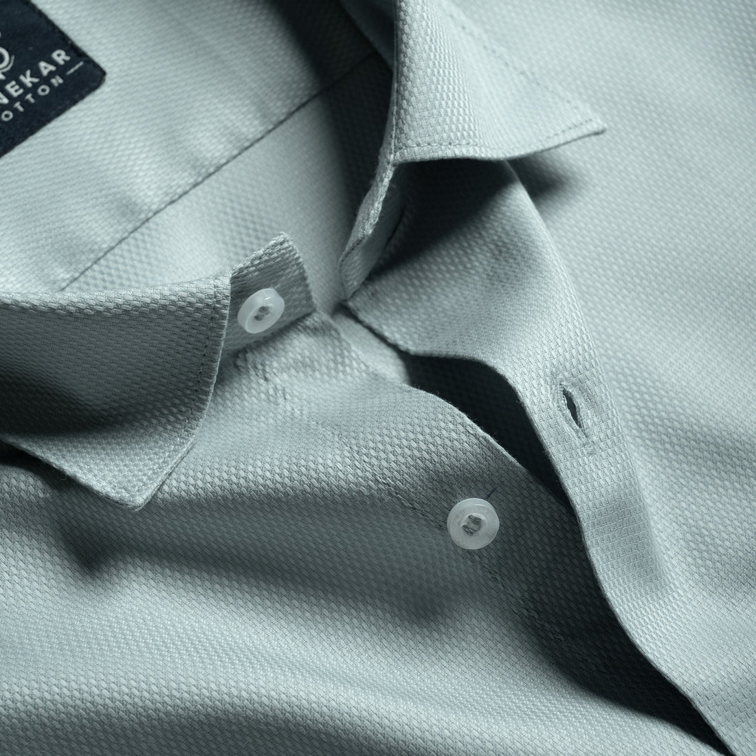 Ice Mint Softweave Cotton Tencel Textured Shirt For Men - Punekar Cotton