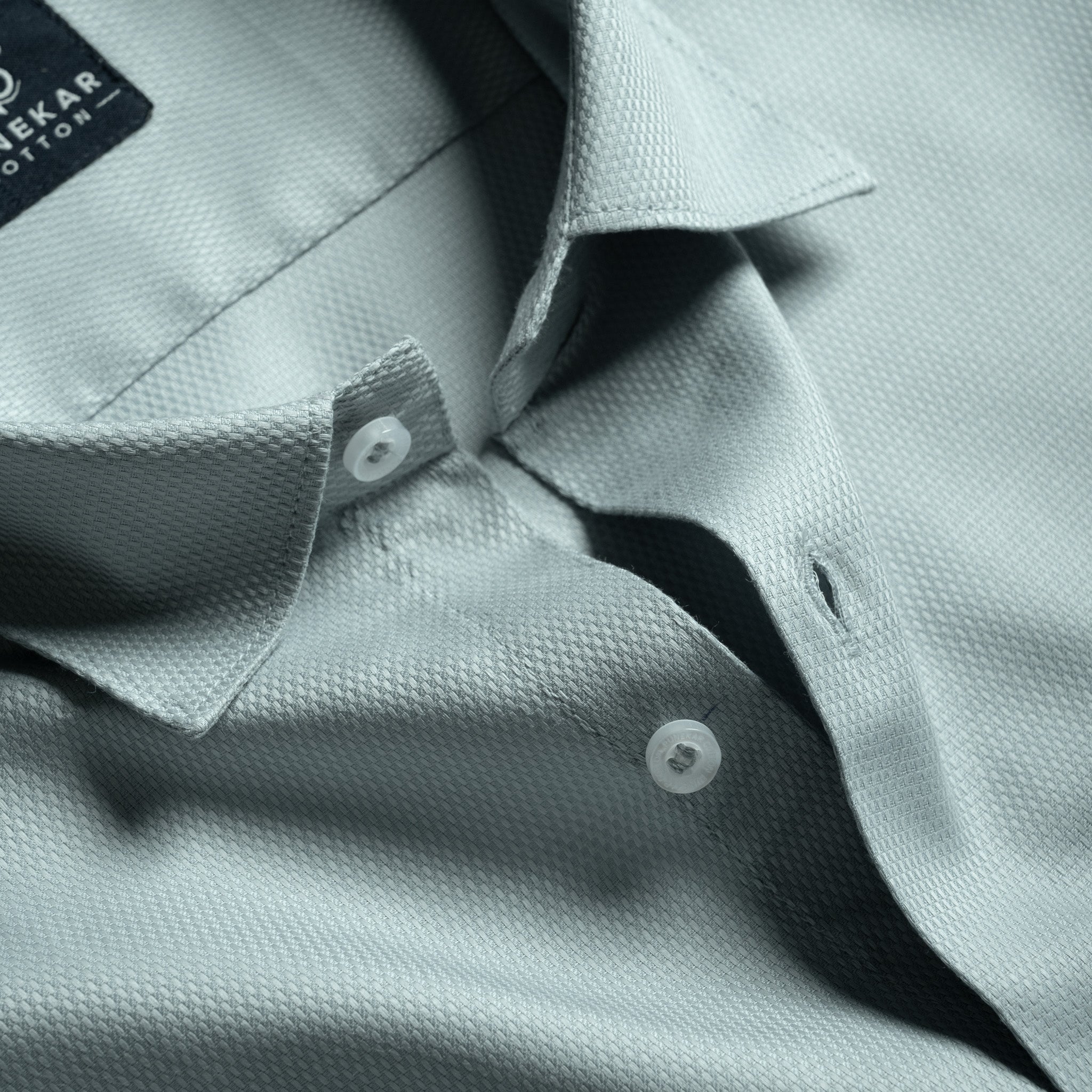 Ice Mint Softweave Cotton Tencel Textured Shirt For Men - Punekar Cotton