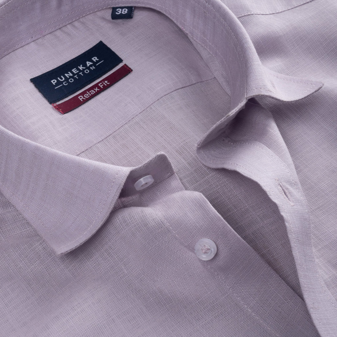 Lavender Color Lyocell Cotton Shirt For Men - Punekar Cotton
