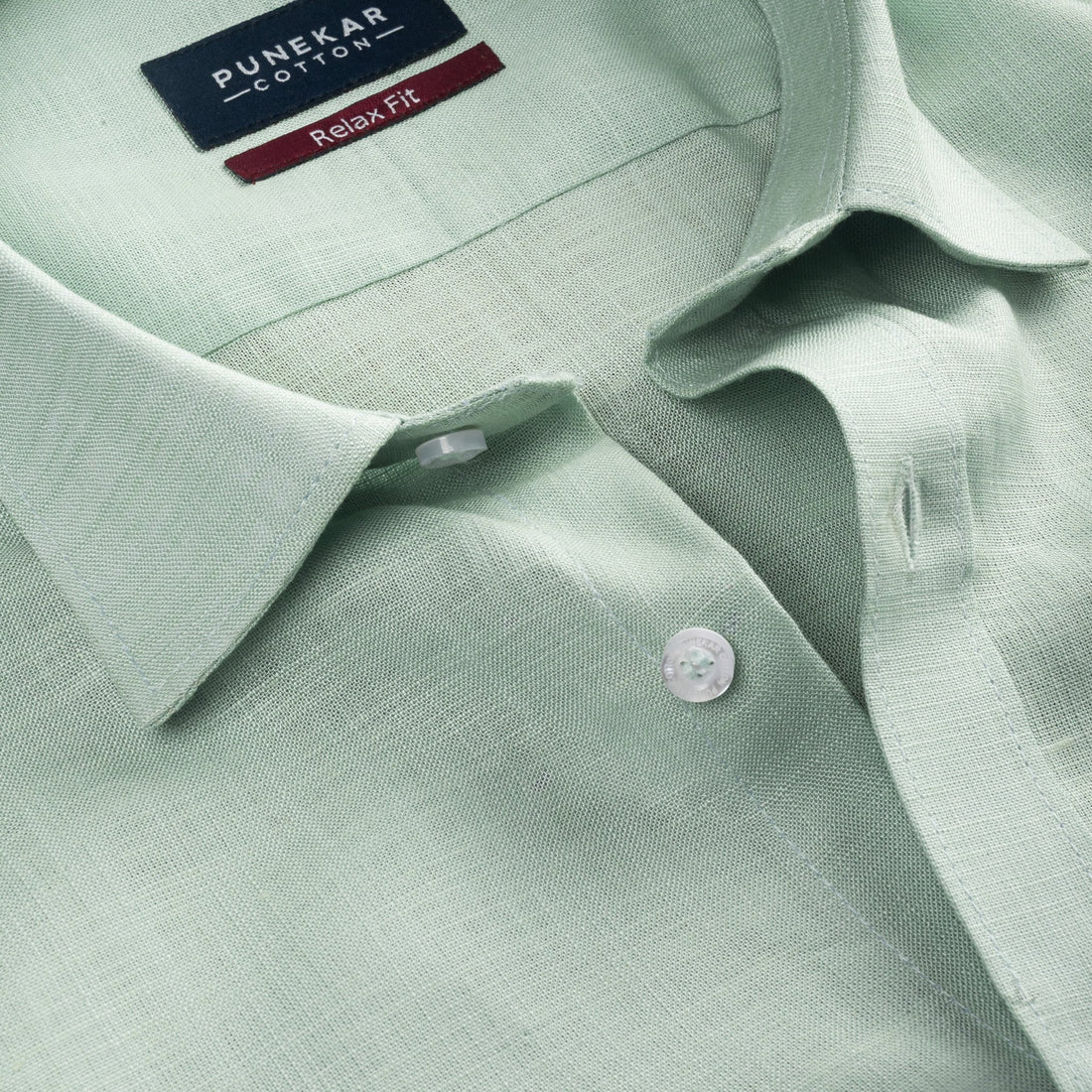 Mint Color Lyocell Cotton Shirt For Men - Punekar Cotton