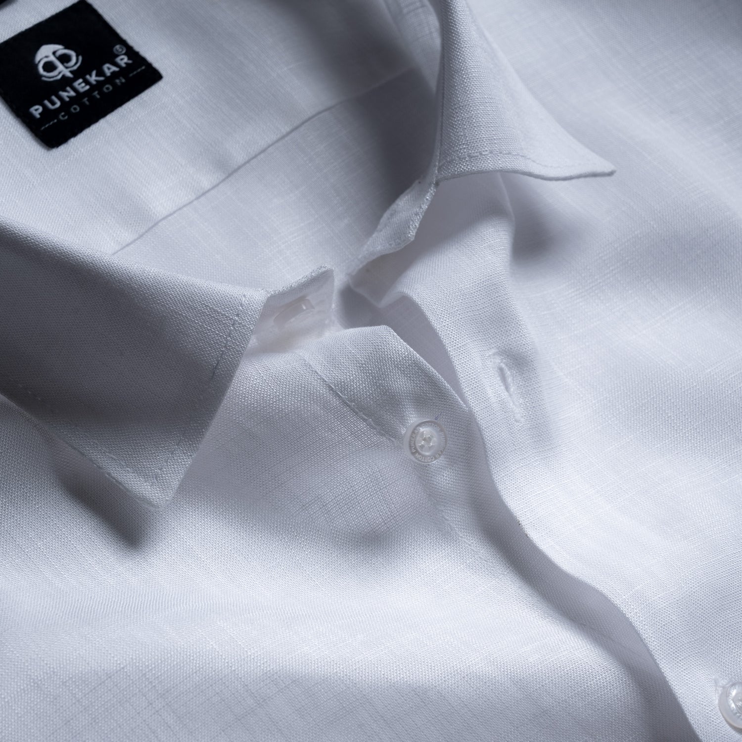 White Color 80s Lino Lyocell Shirt For Men