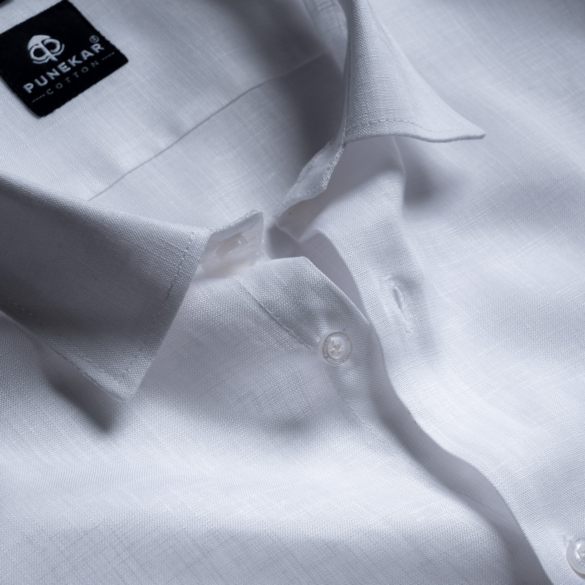 White Color 80s Lino Lyocell Shirt For Men