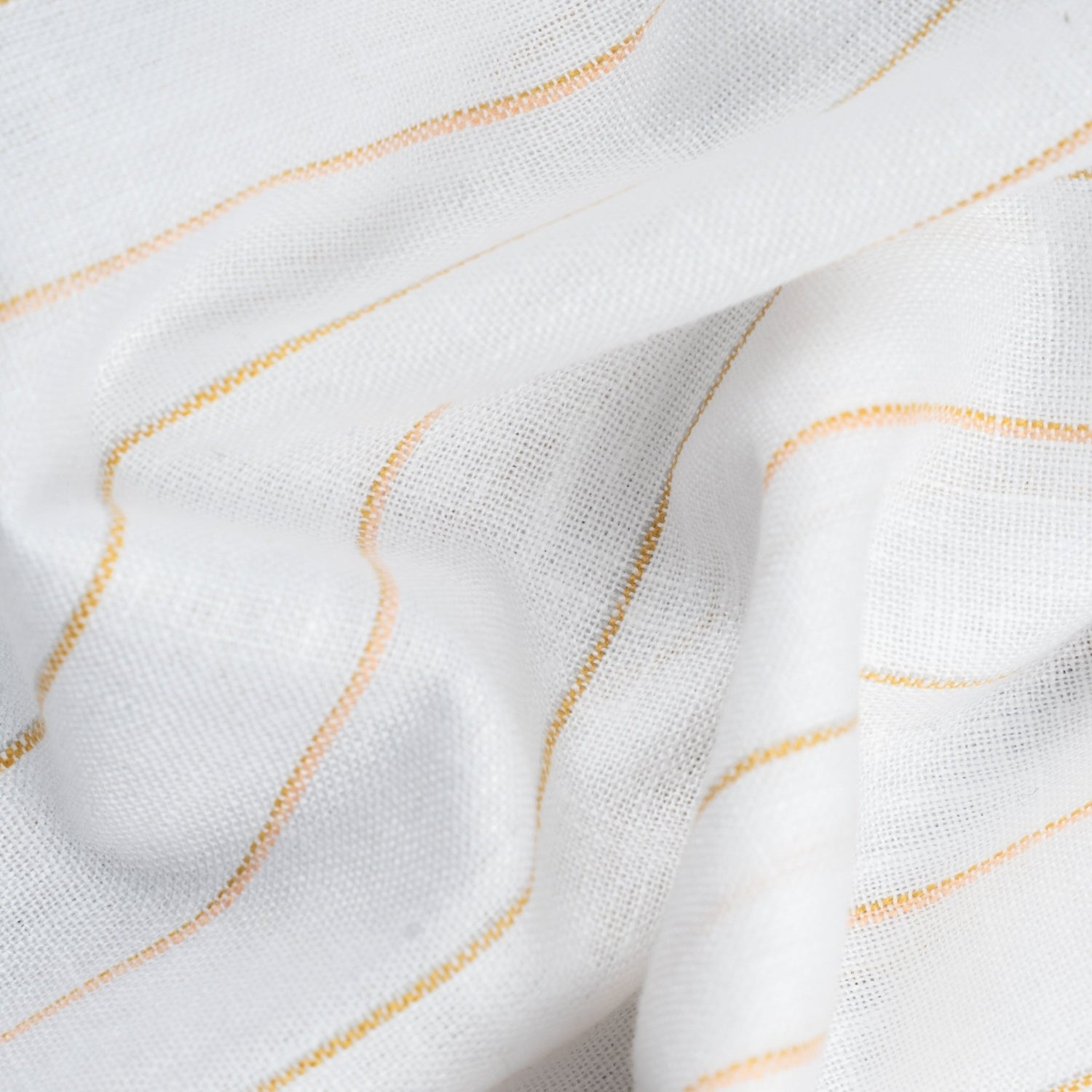 Orange White Colour Cotton Linen Lining Shirt For Men - Punekar Cotton