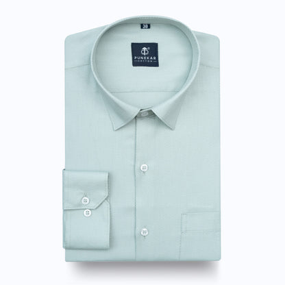 Ice Mint Softweave Cotton Tencel Textured Shirt For Men