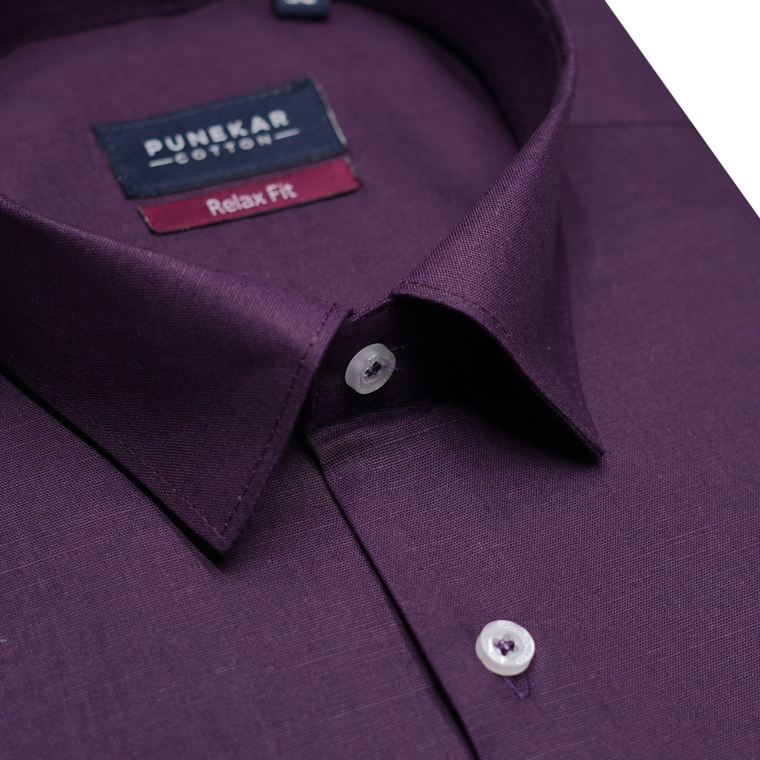 Purple Color Solid Pure Cotton For Men - Punekar Cotton