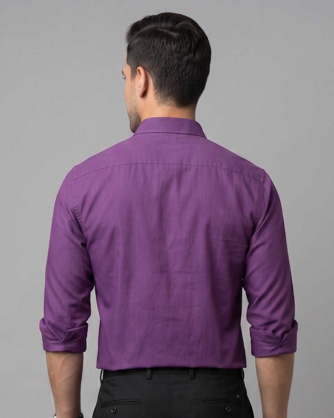 Purple Colour Signature Classic Oxford Shirt For Men - Punekar Cotton