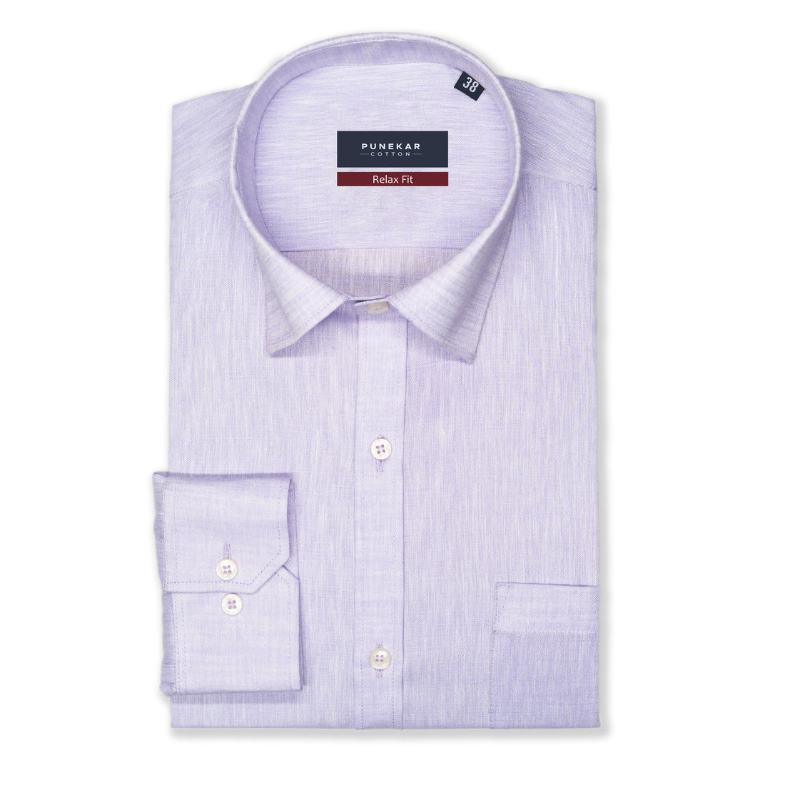 Lavender Color Poly Cotton Shirt For Men