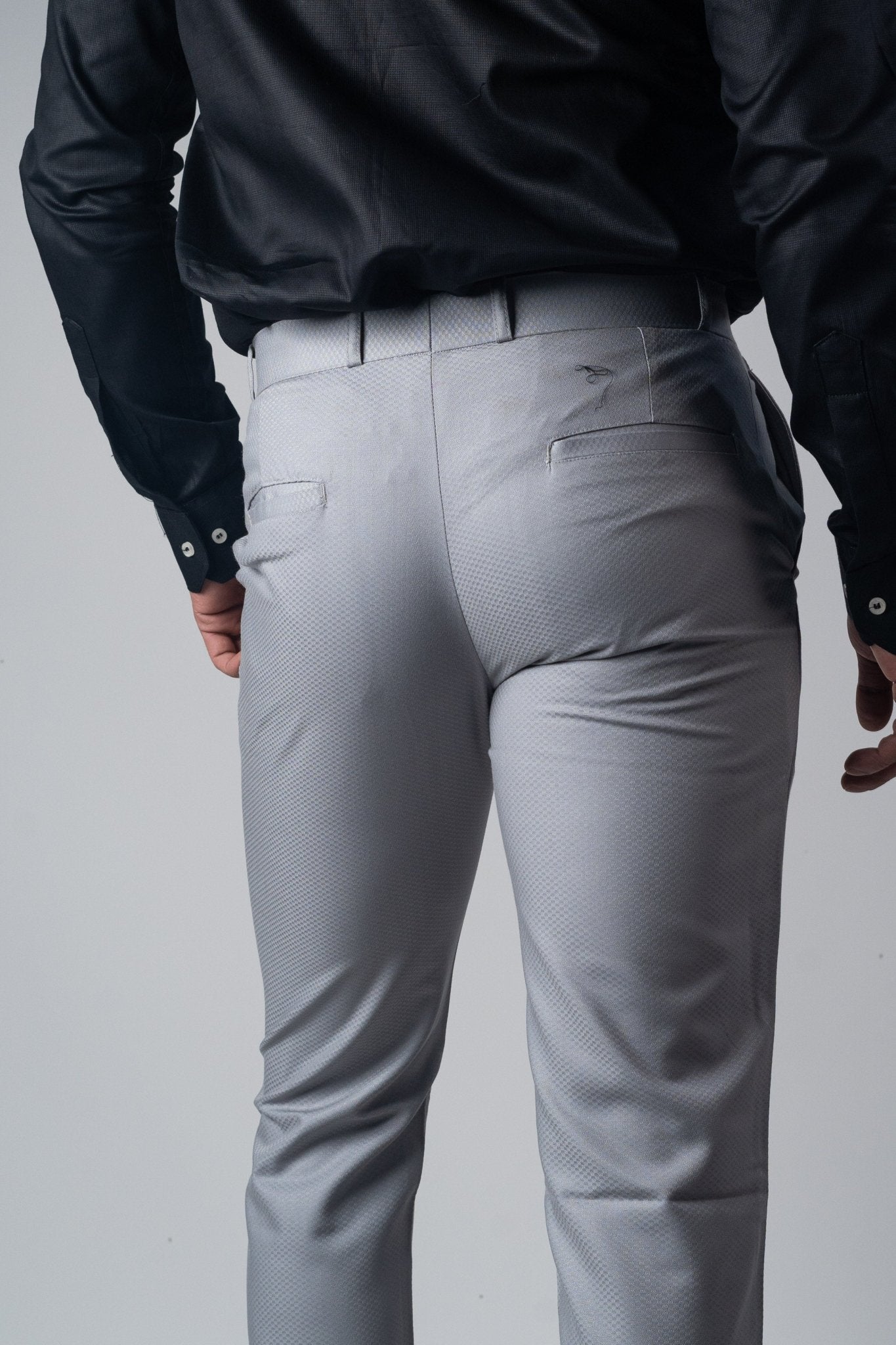 Light Grey Color Formal Cotton Pant for Men - Punekar Cotton