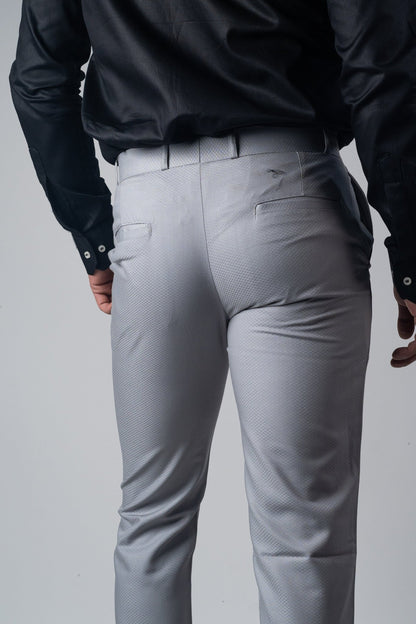 Light Grey Color Formal Cotton Pant for Men - Punekar Cotton