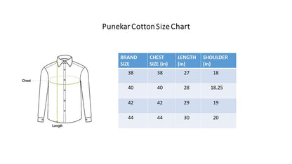 Punekar Cotton Copper Color 100% Mercerised Cotton Diagonally Woven Formal Shirt for Men&