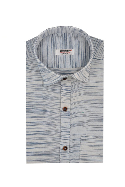 Punekar Cotton Pure Cotton Handmade Formal Shirt for Men - Punekar Cotton